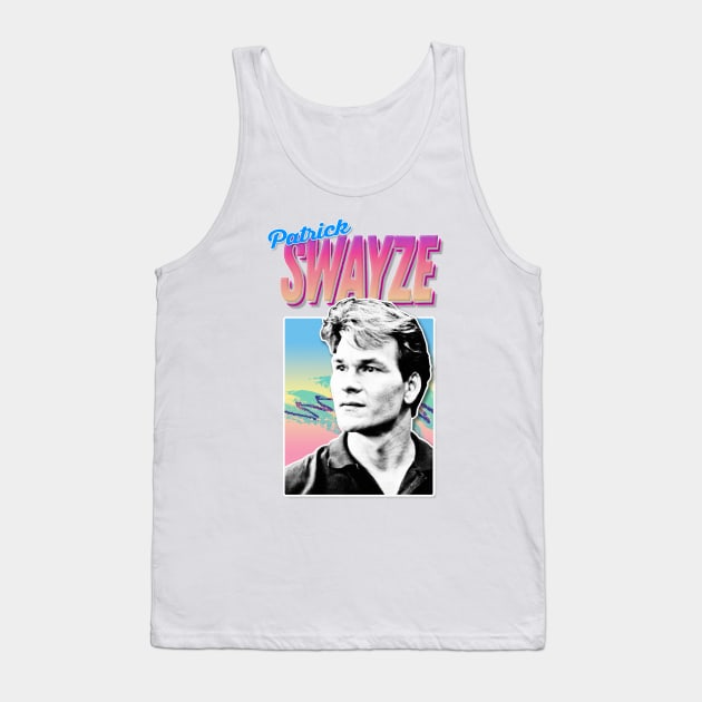 Patrick Swayze -  90s Styled Retro Graphic Design Tank Top by DankFutura